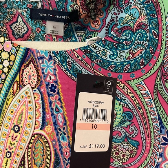 Tommy Hilfiger Paisley Size 10 Dress - Picture 3 of 4